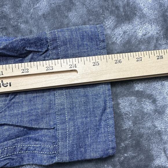 American Eagle Button Up Shirt‎ Mens XXL Blue Denim Casual Outdoor Preppy Office - Picture 8 of 9